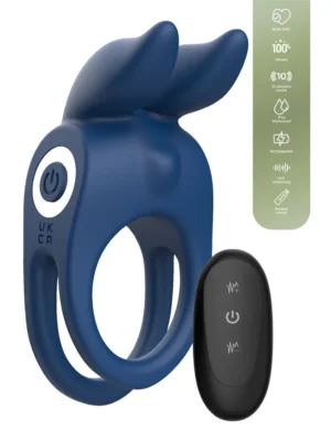 Fierce Rabbit Ring Vibrating + Remote - Penisring med rabbit 0