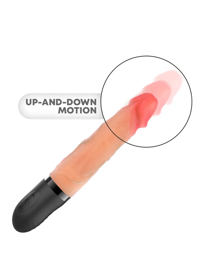 Jean Up & Down Vibrator With Heat Effect 24 cm - Dildo med vibrator 0