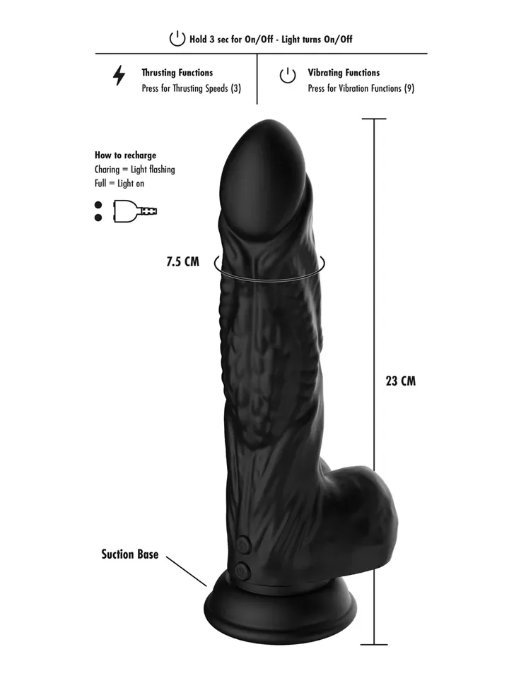 Hidden Desire Raptor Monster Vibrating Dildo 23 cm - Monster dildo 0