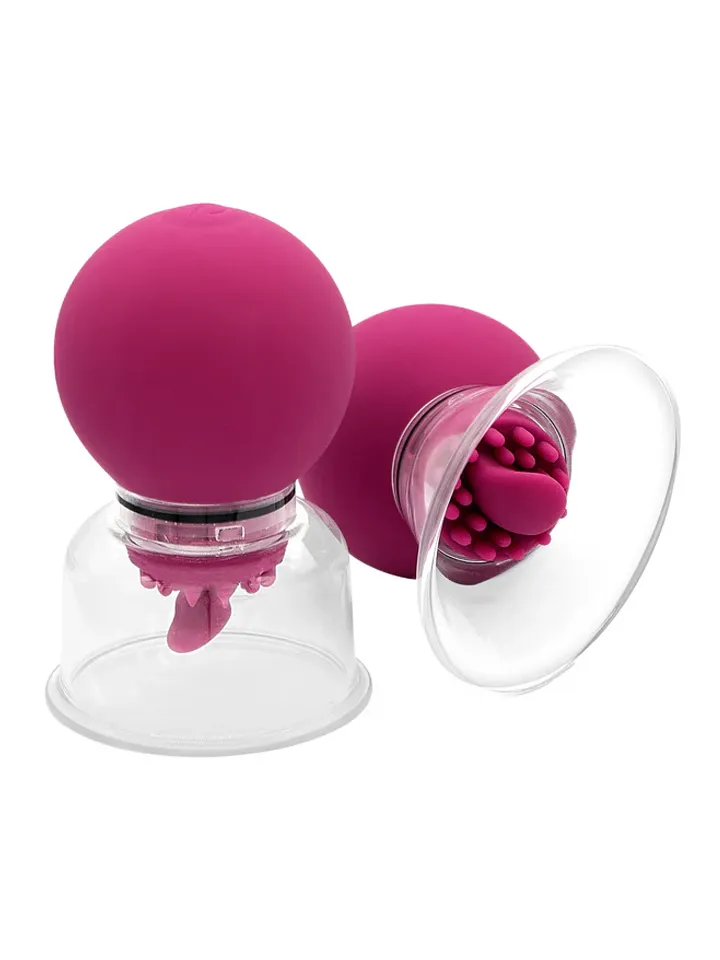 Vibrating & Rotating Nipple & Clitoral Pump - Klitorisvibrator 0