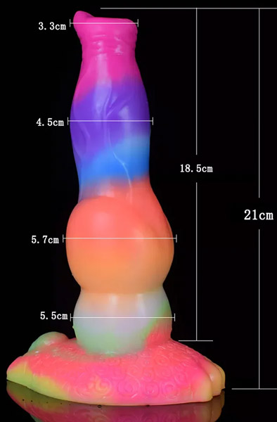 Siren Glow-in-The-Dark Dildo 21,5 cm - Dragon dildo 0