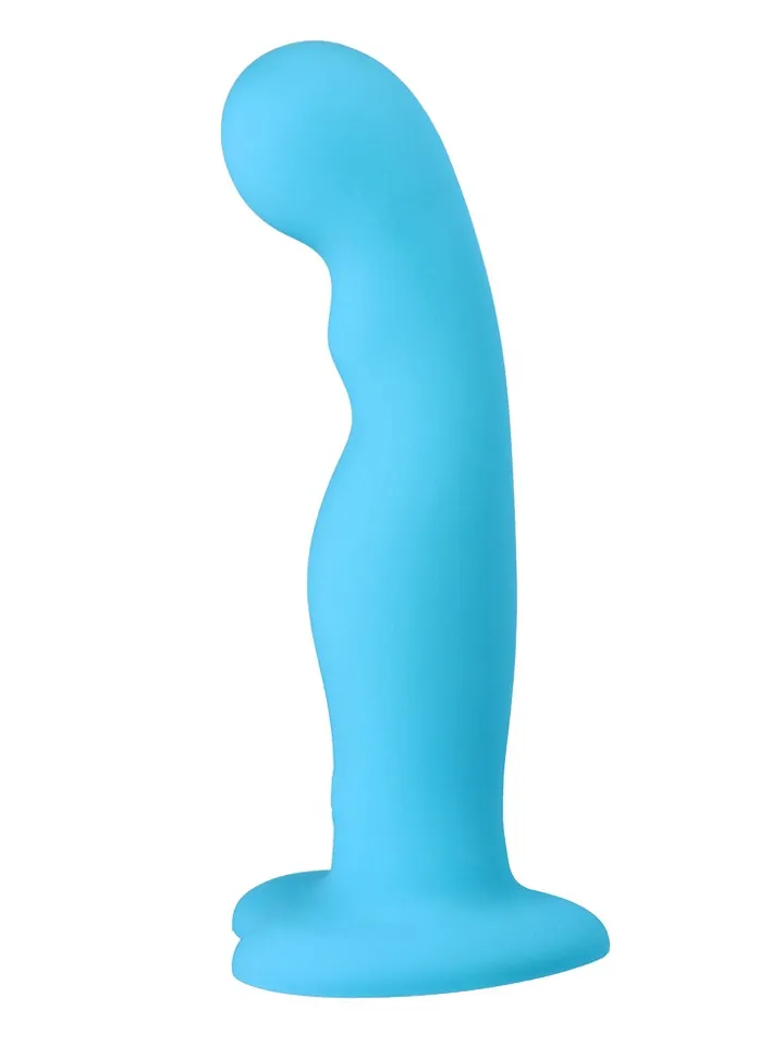 Vibrating Silicone Dildo With Remote Blue 18 cm - Dildo med vibrator 0