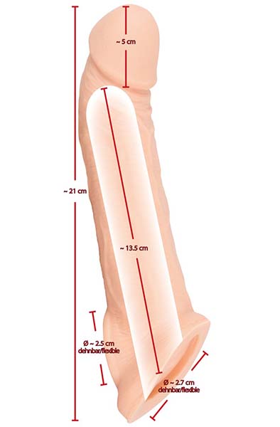 Penis Sleeve With Extension - Penisförlängare/Sleeve 0
