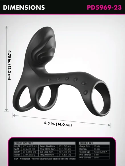 Fantasy C-Ringz Ultimate Couples Cage Pro - Penisring med vibrator 0