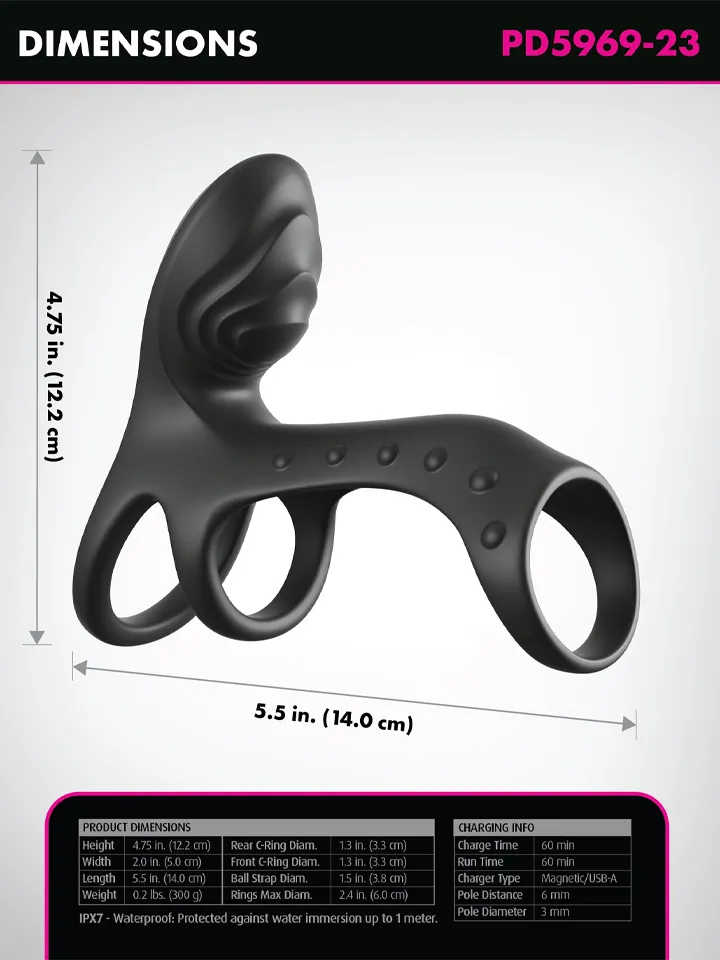 Fantasy C-Ringz Ultimate Couples Cage Pro - Penisring med vibrator 0