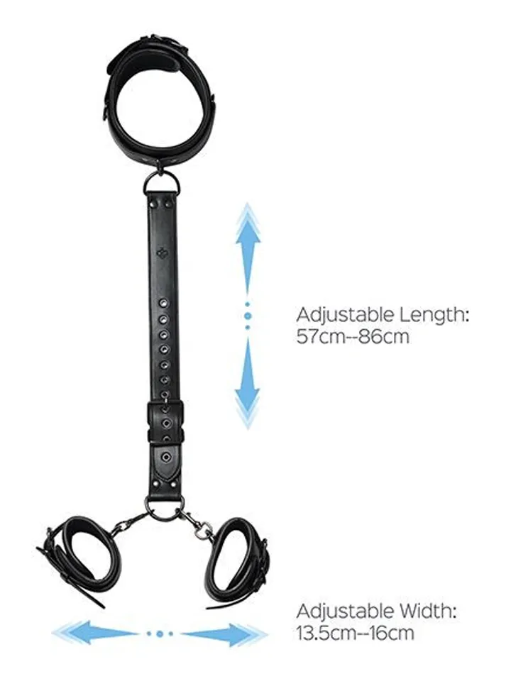 Locking Harness Bondage Collar & Wrist Restraints - Bondage sele 0