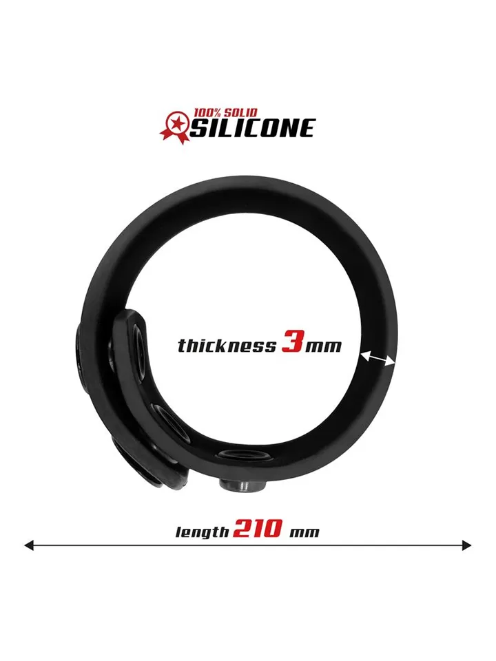 Adjustable Silicone Strip Cock Ring 15-21 cm - Penisring 0
