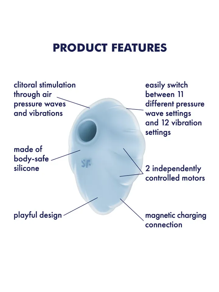 Satisfyer Cloud Dancer Blue - Lufttrycksvibrator 0