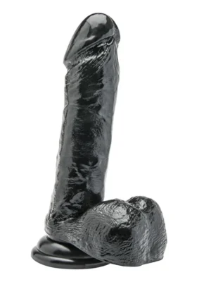 Get Real Dildo With Balls Black 18 cm - Realistisk dildo 0