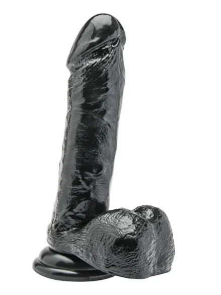 Get Real Dildo With Balls Black 18 cm - Realistisk dildo 0