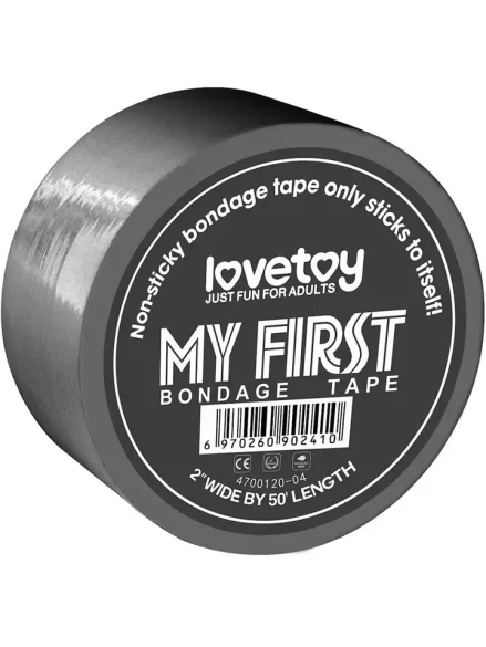 Lovetoy Non-Sticky Bondage Tape Grey 15m - Bondage tejp 0