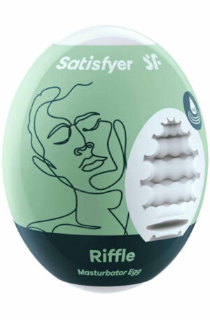 Satisfyer Masturbator Egg Single Riffle - Onaniägg 0