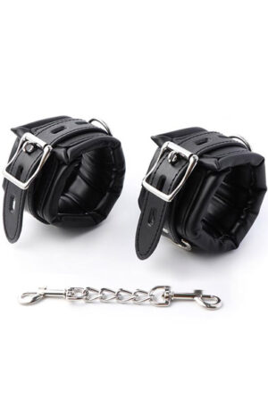 Padded Adjustable Handcuffs Black - Handbojor 0