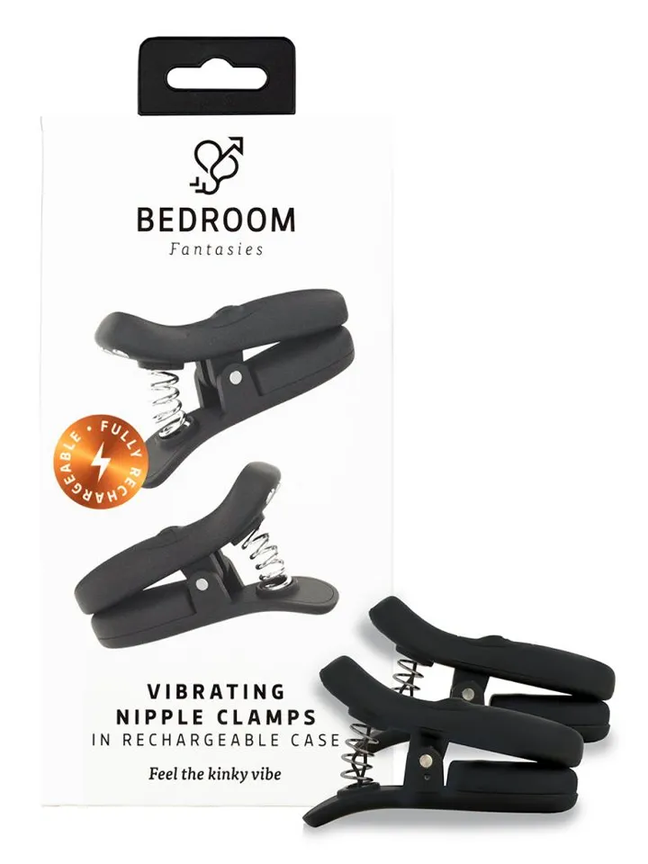 Bedroom Fantasies Vibrating Nipple Clamps - Vibrerande bröstklämmor 0