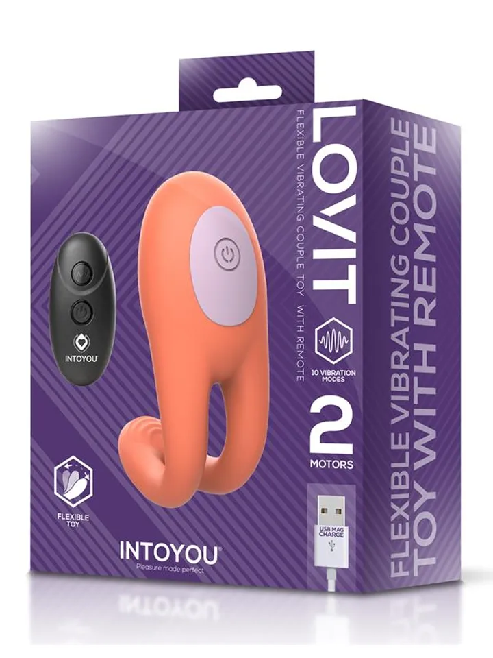 Lovit Vibrating Couple Toy Flexible With Remote - Parvibrator 0