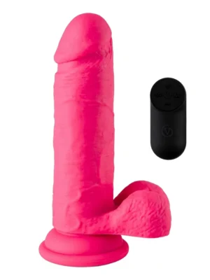Vibrating Dildo With Remote Pink 16,5 cm - Dildo med vibrator 0