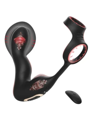 Inflatable Vibrating Prostate Massager - Prostatavibrator med penisring 0