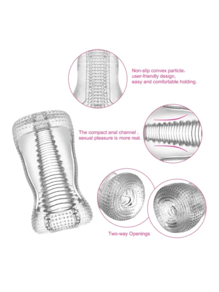 Ice Girl Clear Striated Masturbator - Stroker 0