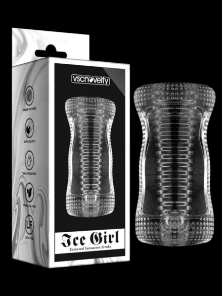 Ice Girl Clear Striated Masturbator - Stroker 0