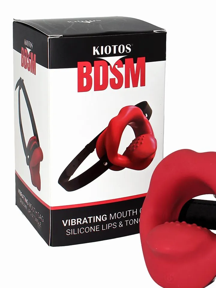 Vibrating Mouth Gag Silicone Lips & Tongue - Gag 0