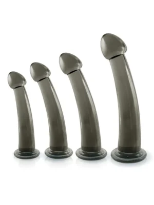 Black Axinite 4 in 1 Anal Plug Kit Set - Analpluggar paket 0