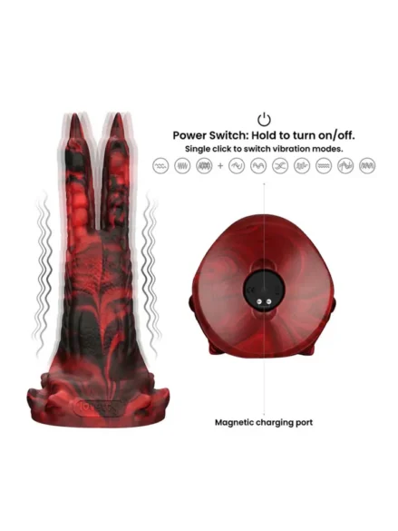 Monster Savage Double Claw Vibrating Dildo - Dragon dildo 0