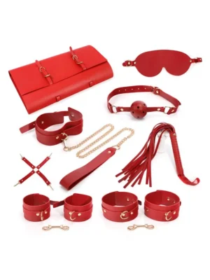 7-pcs Bondage Set With Bag Red - Bondage paket 0