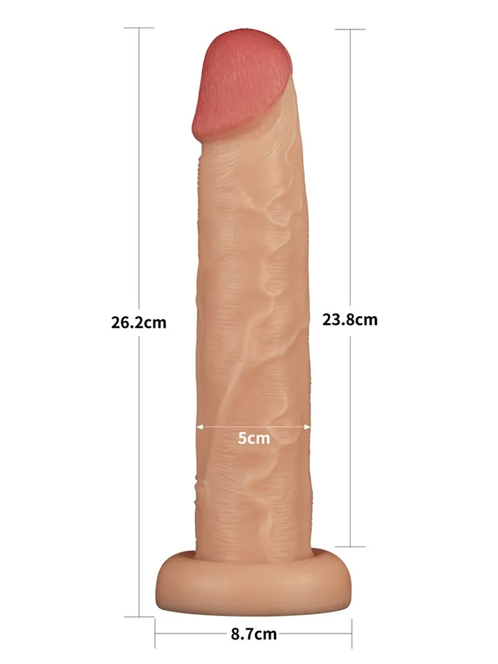 Realistic Vibrating Power Cock 26,2 cm - Dildo med vibrator 0